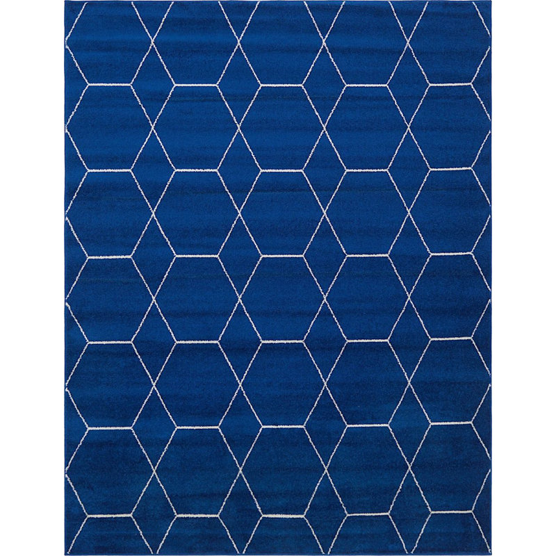 Tapis bleu marine Tellaro, Rectangle 8 pi x 10 pi
