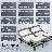 Massaging Zero Gravity Adjustable Bed with Wireless Remote-55377125
