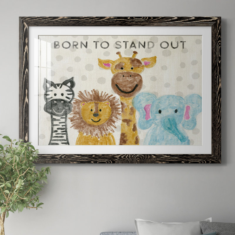 «Born to Stand Out» - Impression sur papier encadrée, H 37,5 po x l 27,5 po x P 1,5 po, Papier avec cadre noir