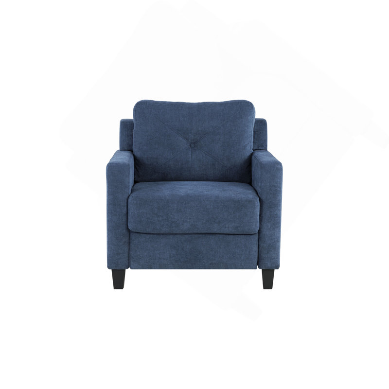 Chaise en chenille bleu marine