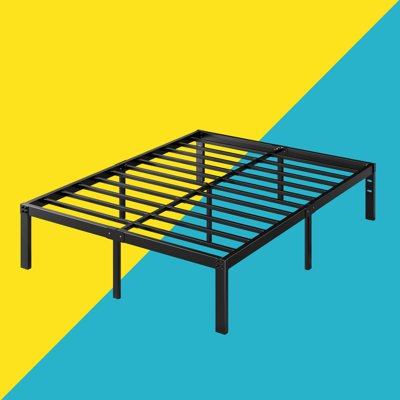Blinni 18 Inch Full Size Metal Platform Bed Frame, Mattress Foundation with Steel Slat Support, No Box Spring Needed, Strong Bearing Capacity, Under Bed Storage