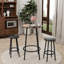 Élégant ensemble de table de bar 3 pièces avec tabourets de bar confortables, idéal pour les petits espaces et une utilisation multi-scénario, avec une fabrication solide et un assemblage facile-1897547941-1897547940