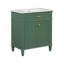 Meuble-lavabo de 30 pouces avec lavabo en céramique, porte à fermeture en douceur et tablettes réglables-1733361908