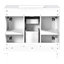 Meuble-lavabo blanc 36 po avec lavabo - armoire moderne 2 portes et tiroirs à fermeture douce Meuble de rangement en céramique spacieux et élégant
