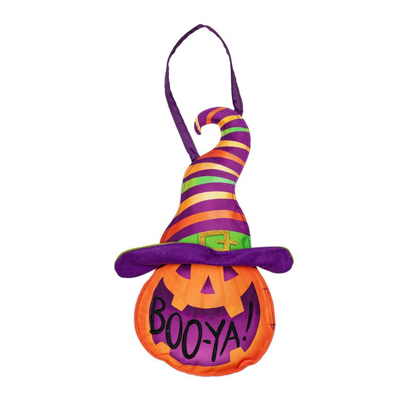 Décoration de porte de chapeau de sorcière, Boo-Ya