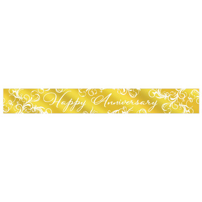 Bannière métallique «Happy Anniversary»