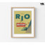 Rio Rio, affiche de voyage rétro, très grande décoration brésilienne encadrée, affiche d'aventure en Amérique Latine, agence de voyage, art mural