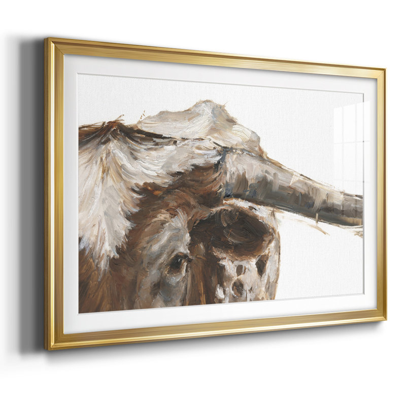 Steer Clear II, reproduction d'art encadrée, Or, H 15 po x l 21 po x P 1,5 po