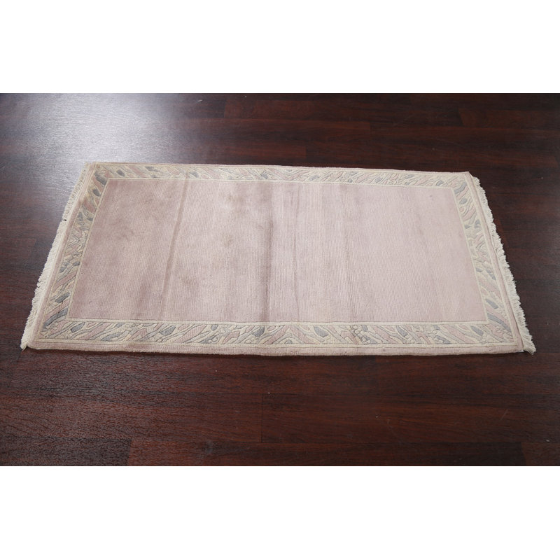 Tapis de couloir oriental népalais en laine fait à la main 2 x 5
