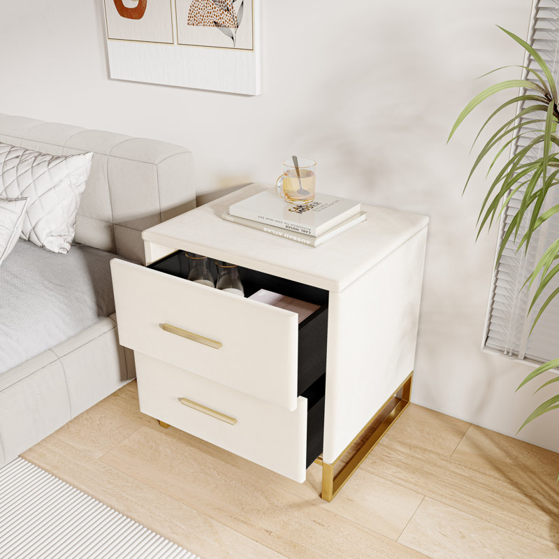 40cm W Manufactured Wood Bedside Table