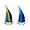Marisol 2-Piece Assorted Set Decorative Glass Sailboats