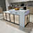 94.5"W Large Kitchen Island Double Side