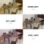 Modern Grey Dining Table, Sintered Stone Top with Marble Vein Pattern, Four Carbon Steel Feet-289174811