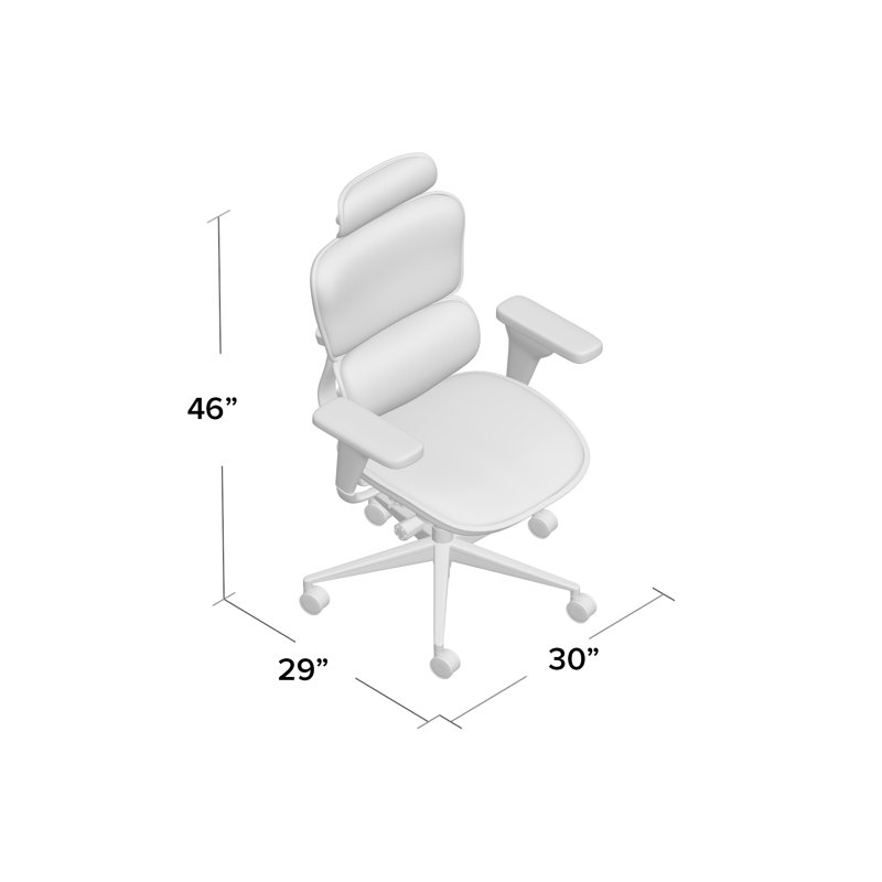Chaise de travail ergonomique en filet Ergohuman, Gris - Génération 2