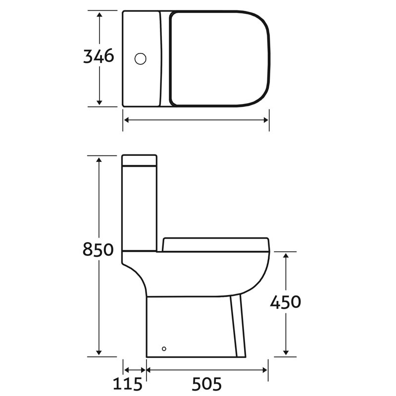 White Stone LPF Elongated Floor Mounted Kit (Seat Included)