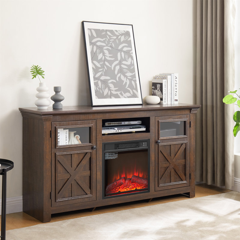 2 Doors Cabinet Farmhouse  Cabinet, Espresso, Yes