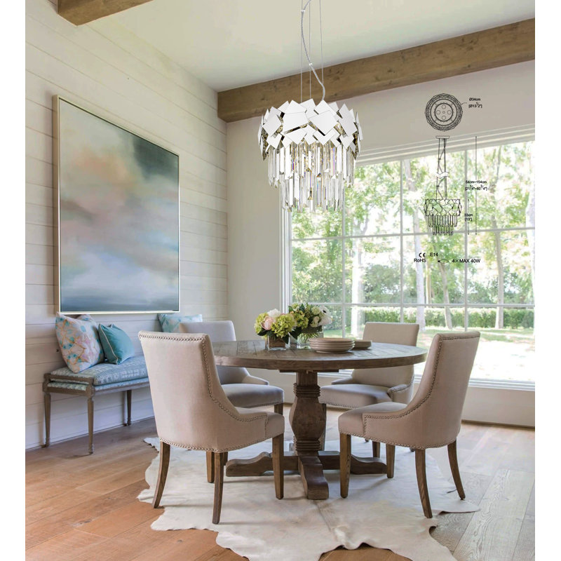Anastaysia 4 - Light Crystal Chandelier, Chrome