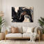 «Lyrical Abstraction 50», art mural gris en métal-1590834155