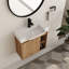 Ensemble de meuble-lavabo simple mural 24 po avec plateau en céramique Oakchade-546604934-791232472