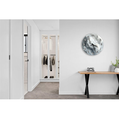 Abstract Clouds Tempered Glass Wall Clock, Modern Style Art Wall Clock, Unique Home Decor, Housewarming Gift, Anniversary Gift