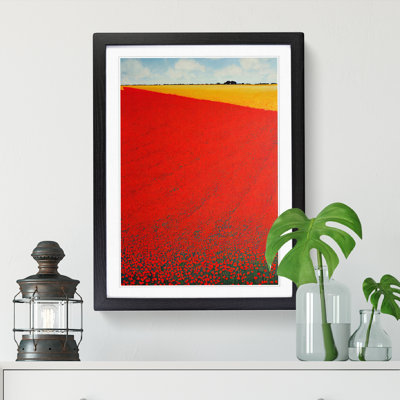 Poppy Flower Field Landscape Vol.3 - Picture Frame Print