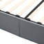 Grand lit plateforme tapissier avec système de rangement hydraulique - gris (VIEUX SKU: LP000211AAE)