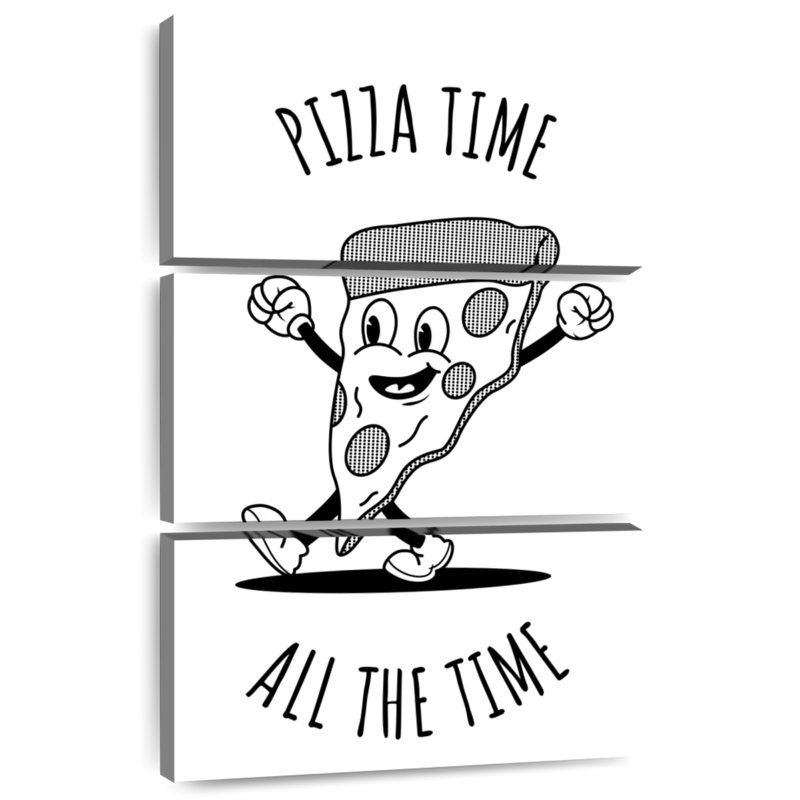 Yarlin Pizza Time - blanc, H 74 po x l 48 po