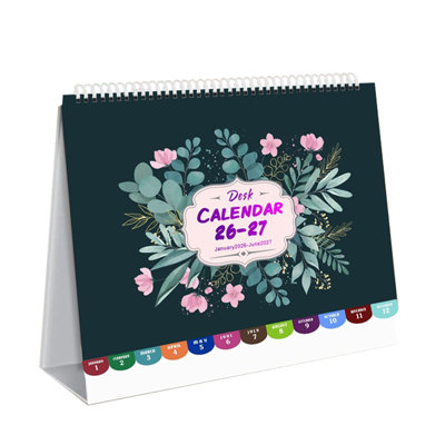 Desk Calendar 2026 to 2027 18 Months Desk Calendar OrnamentStanding Flip Calendar For Home Office Supplies Many Countries Holidays