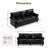80" Wide Faux Leather Rolled Arm Sofa-972848953