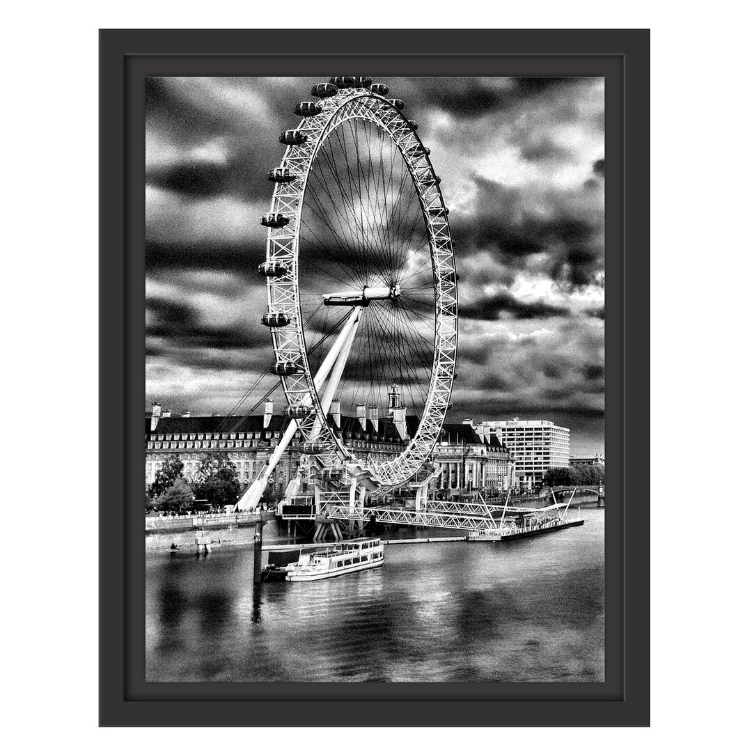 Gerahmtes Wandbild Riesenrad, London Eye