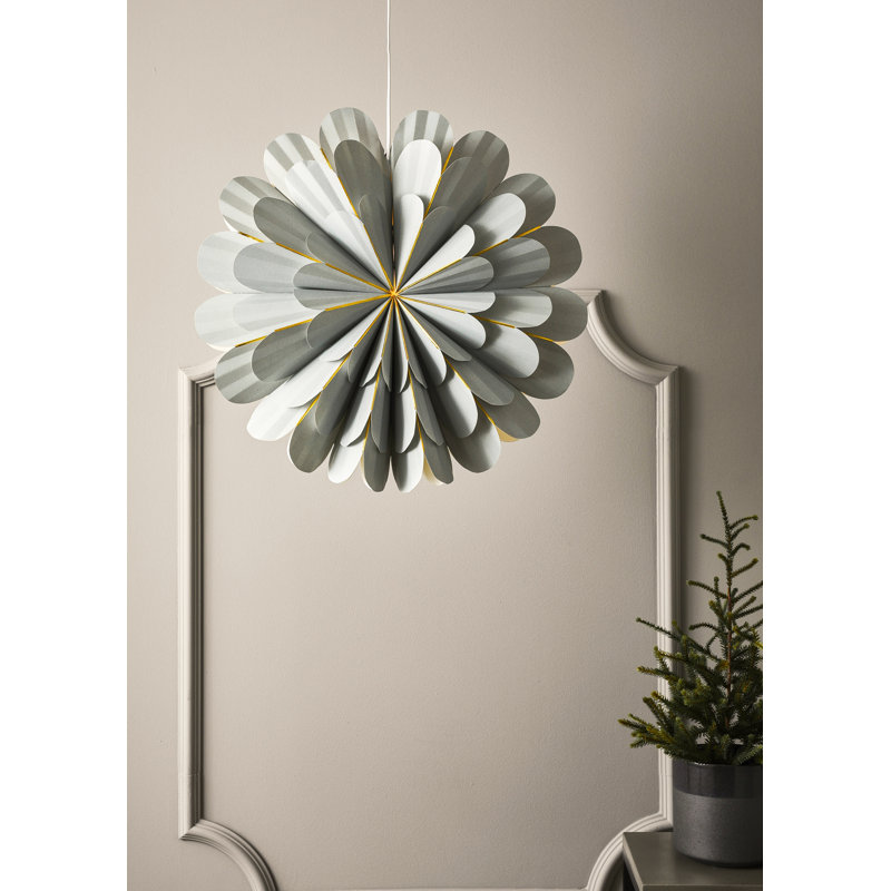 1 - Light Unique/Statement Pendant, Grey, 60cm H x 60cm W x 18cm D