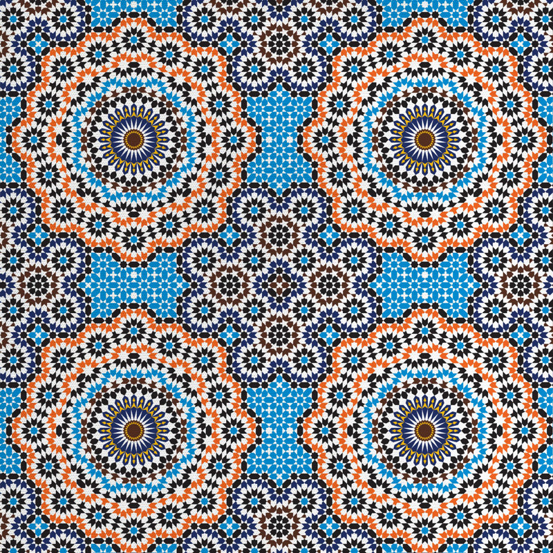 Tissu marocain en céramique, l 58 po x L 108 po