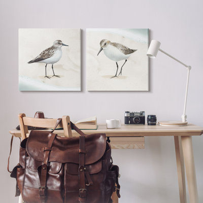 Ensemble de 2 pièces d'art sur toile tendue, "Baiser apaisant", "Nautical Beach Sand" par Lucca Sheppard