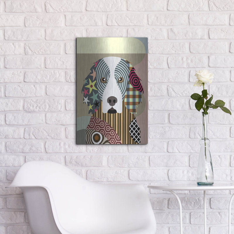 Lark Manor «Gordon Setter» par Lanre Adefioye, art mural en métal, H 24 po x l 16 po