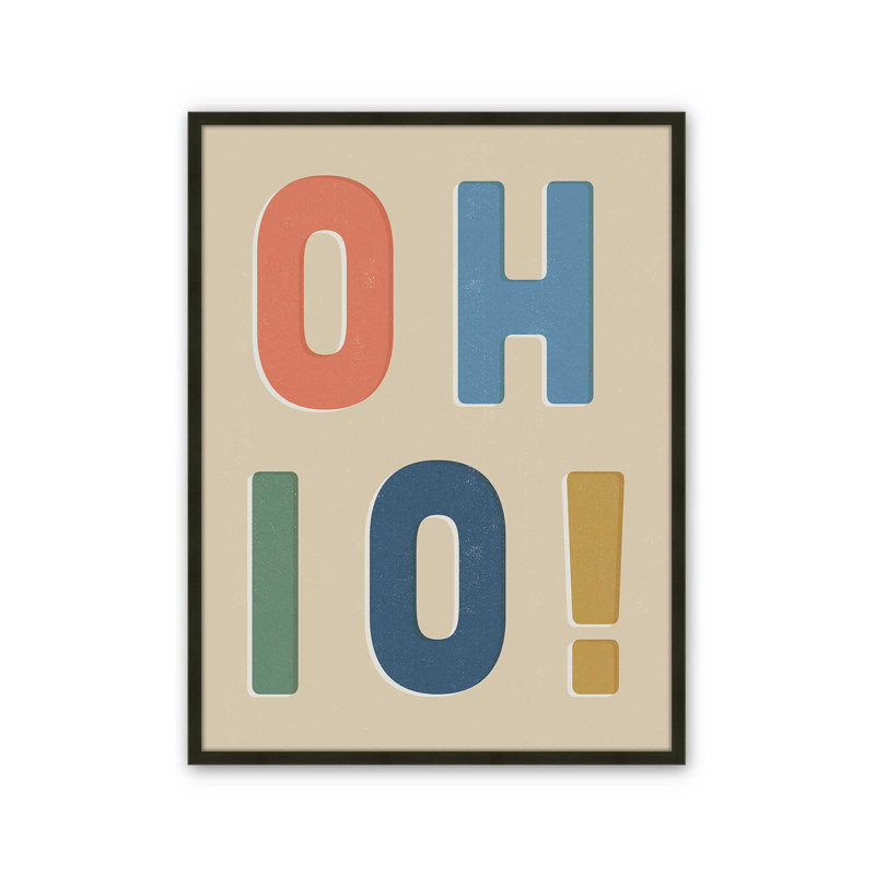 Oh! par Deny Designs, reproduction d'art, 24 x 18, Noir, Impression encadrée