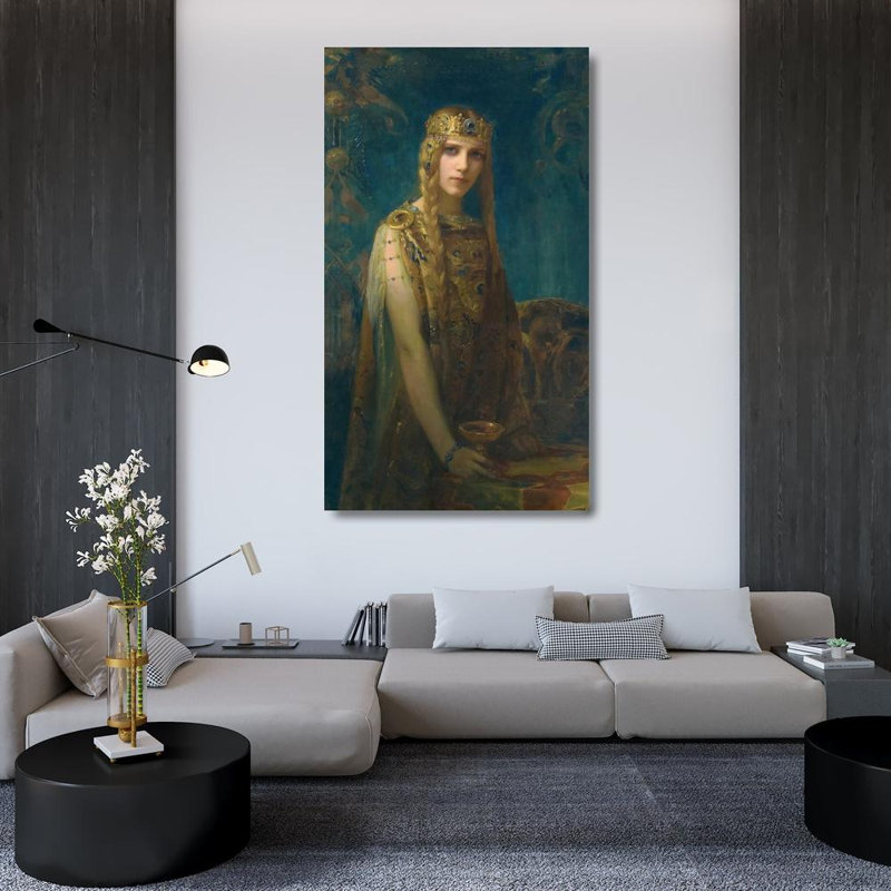 «Isolde, the Celt Princess» par Gaston Bussière - Art mural sur toile tendue avec châssis, H 48 po x l 33 po
