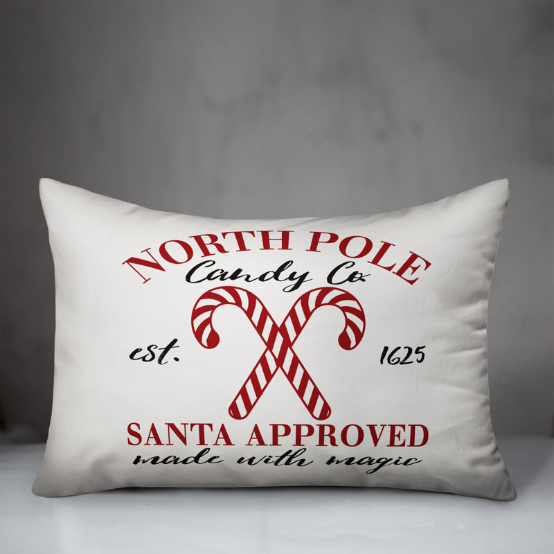 North Pole Candy Cane Co 14x20 Holiday Accent Pillow