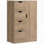 Armoire de rangement sur pied avec 4 tiroirs et porte