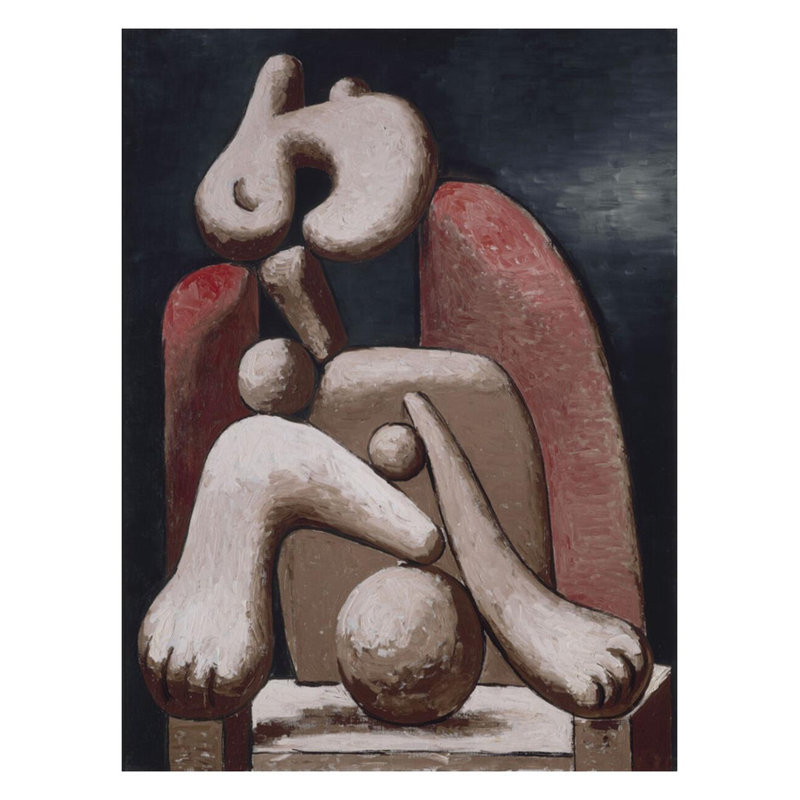 Femme au fauteuil rouge de Pablo Picasso - Estampe numérique, H 28 po x l 22 po