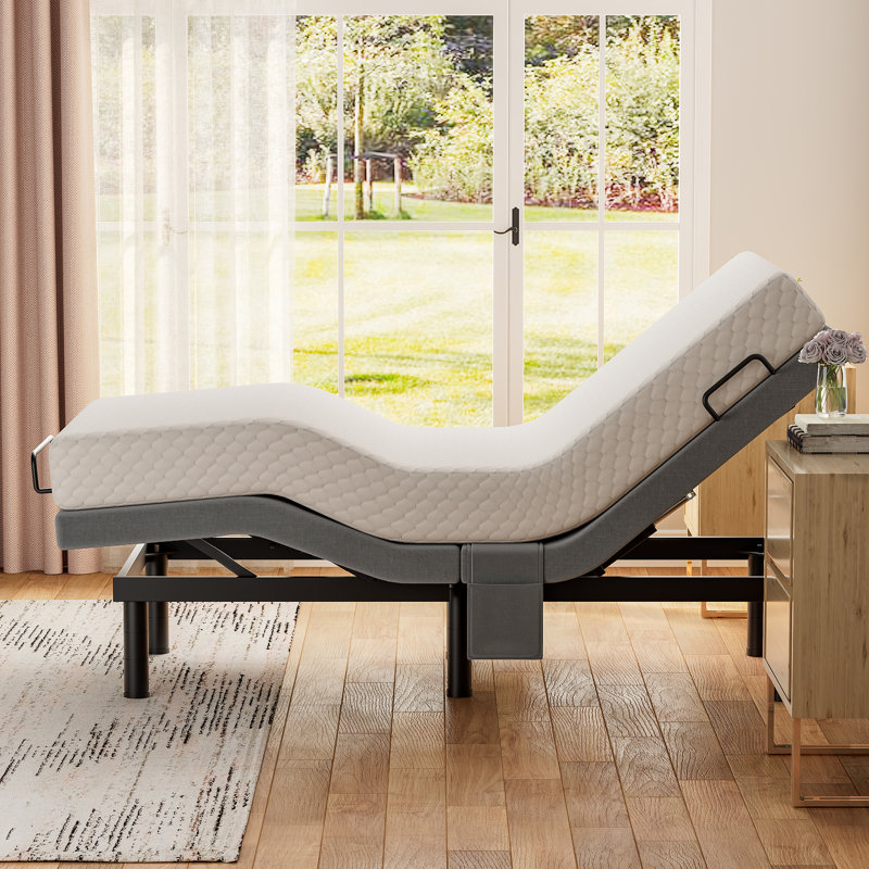 Twin XL Massaging Adjustable Bed Frame With Zero Gravity and Wireless Remote, Twin XL