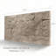 Lot de 8 panneaux muraux décoratifs en polyuréthane imitation pierre 3D, texture beige, pour murs d'accentuation intérieurs et extérieurs-135006479