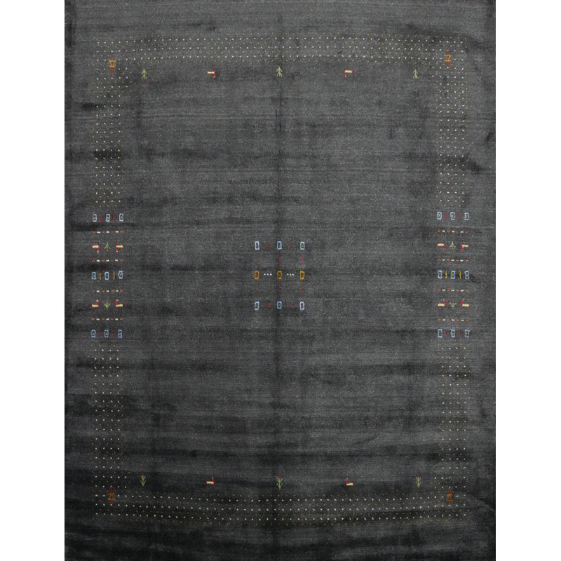 Tapis tribal fabriqué à la main de style Gabbeh 10 x 10