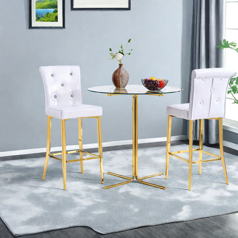 Ensemble de table de salle à manger (doit inclure la table et la chaise), ensemble de cuisine moderne en verre et métal