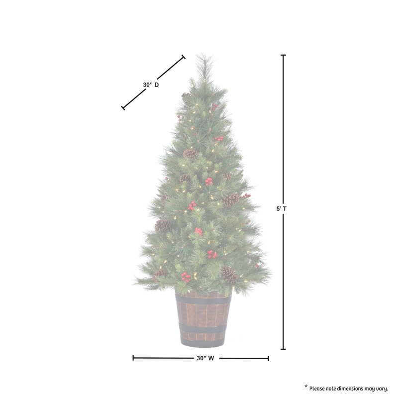 60' H Lighted Artificial Spruce Christmas Tree