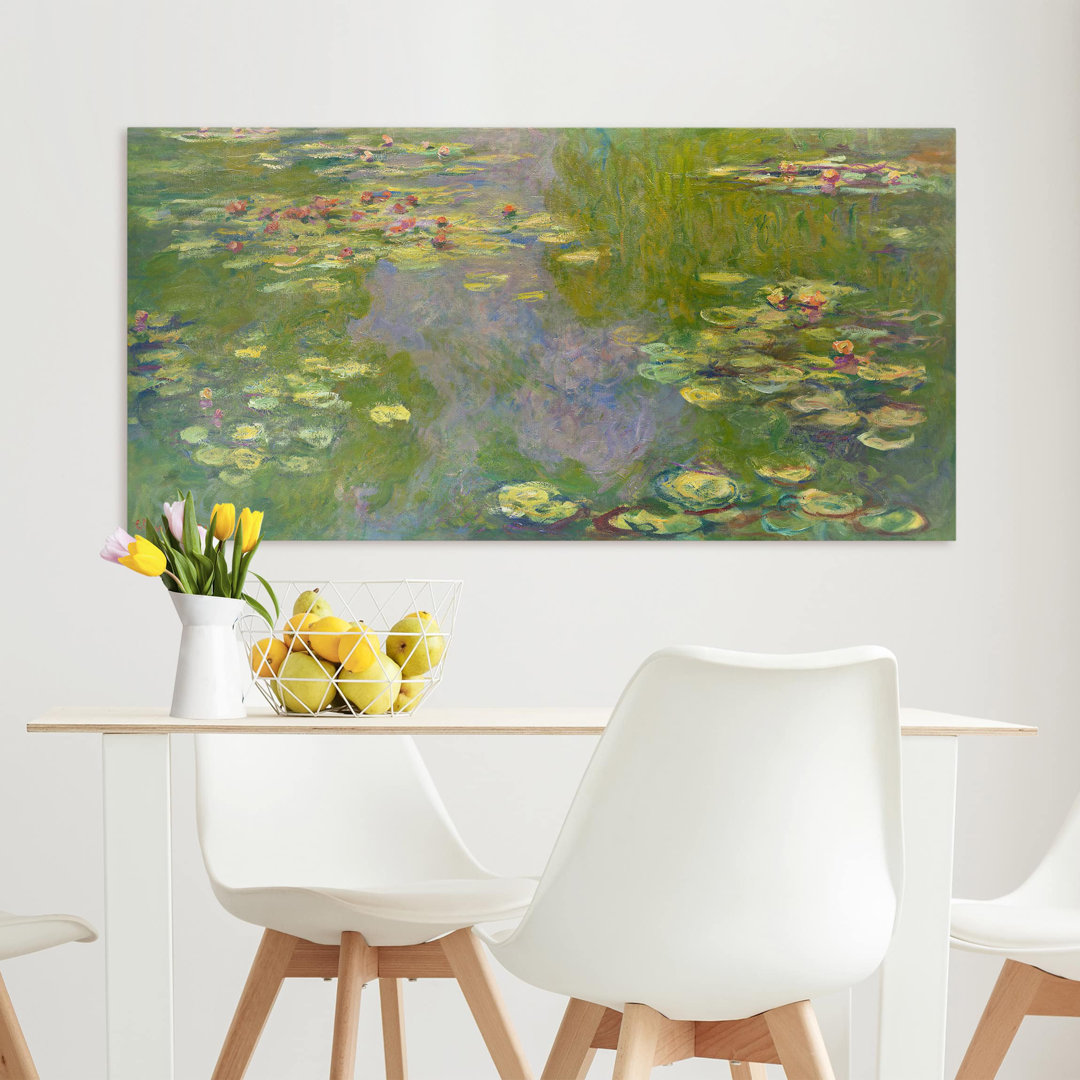 Leinwandbild Green Water Lilies von Claude Monet