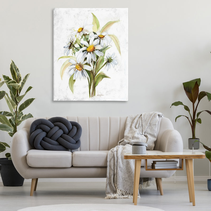 Art mural sur toile Simple Daisy Bundle par Kelley Talent, H 48 po x l 36 po