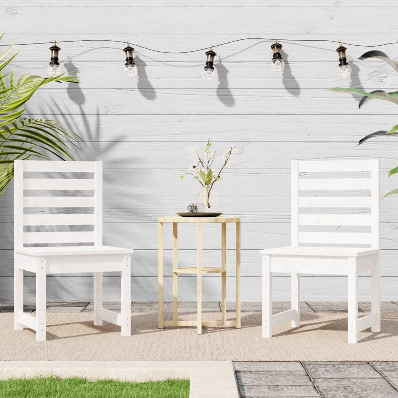 Outdoor Patio Dining Side Chair, White