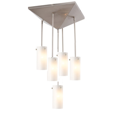 Luminaire suspendu cylindrique à 5 lumières