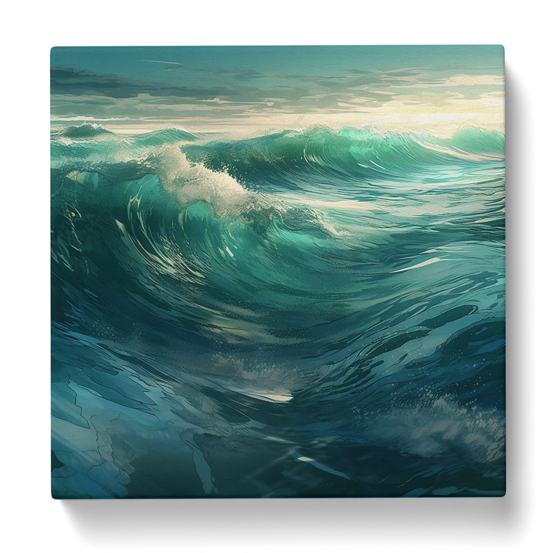 Ocean No.2 - No Frame Print, 35cm H x 35cm W x 3cm D