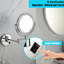 Miroir grossissant pour meuble-lavabo de 8 pouces avec DEL, fixation murale, 12 rallonges, finition, grossissement 1x / 3x, rotation de 360 degrés, rasage à bouton étanche pour le modèle Carpenter